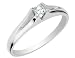 Jewelry : Princess Cut Diamond Solitaire Promise Ring in White Gold