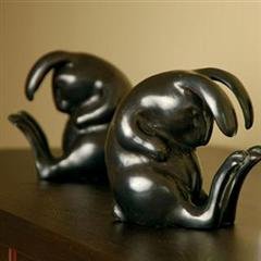 Rabbit Bookends Pair