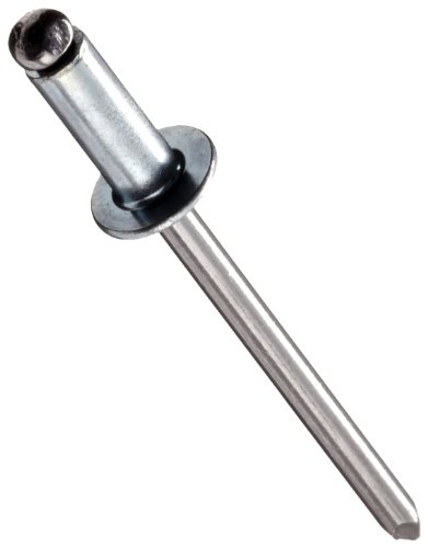 Carbon Steel Open End Blind Rivet 5/32 Diameter , .362 Length, Drill # 20, Grip .126-.187 (Pack of 100)