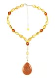 Manifest Creativity Necklace: Citrine and Red Aventurine