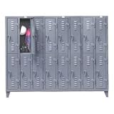 All Welded Slim-Line Locker Double Tier 98x18x78 16 Door