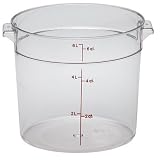 Cambro Round 6-Quart Storage Container, Clear