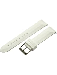 20mm White Rubber / Silicone Diver Sport Watch Band Fits All with Quick Release Pins
