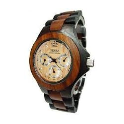 Tense Solid Wood Multi Eye Hypoallergenic Wrist Watch Mens G4300DS LIGHT FACE