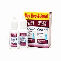 Opcon-A Eye Drops for Eye Allergy Relief, 2-Count Packages of 0.5-Ounce Bottles