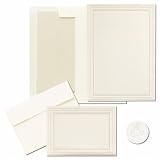 (Price/Pack)Masterpiece Studios 9036140 Triple Pearl Ivory Invitation And Note Card Kit