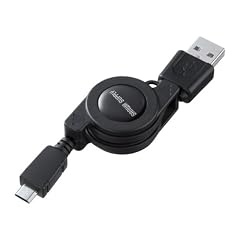 SANWA SUPPLY 巻き取りUSB2.0モバイルケーブル ブラック 0.1m-0.8m KU-M08MCBBK