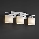Justice Design Group FSN-8703-NCKL Brushed Nickel Fusion Aero 3 Light Bathroom Bar Fixture from the