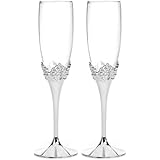 Hortense B. Hewitt Disney Fairy Tale Weddings Happily Ever After Toasting Flutes, 9.5-Inch, Set of 2