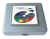 Artist Palette Mirror Pill Box