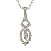 Dangling 14KT White Gold Drop Necklace 16in w/ Diamond