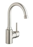 Grohe 32 138 EN0 Concetto Single Lever Lavatory Centerset, Infinity Brushed Nickel Finish