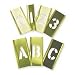 Ch Hanson 1 92pc.three-a-fonts Brass Interlocking Stencl