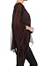 Modern Kiwi® Solid Sheer Chiffon Caftan Poncho Tunic Top