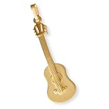 Bijou musique pendentif en plaqu� or : guitare