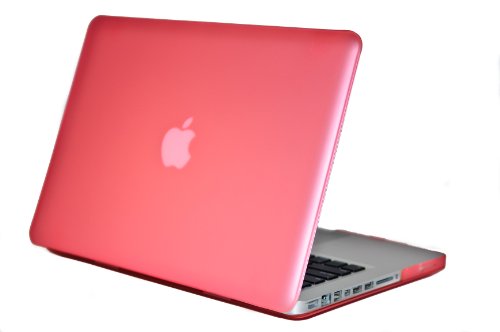 Kuzy® - PINK Rubberized 13inch Hard Case Cover See Thru for NEW Macbook PRO 13.3