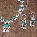 NOVICA Chrysocolla jewelry set, 'Beautiful Grace'
