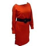 Misinis Casual Womens Spring Dress- Red (100% Cotton-Knit)