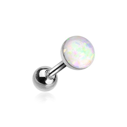 Opal Sparkle Cartilage Tragus Earring 316L Surgical Steel