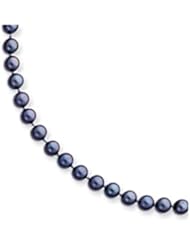 14k 6-6.5mm Black Akoya Saltwater Cultured Pearl Bracelet
