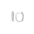 14k White Gold & Diamond Pave' Set Hoop Earrings (0.25ctw)