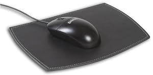 Rustic Genuine Leather Executive Mouse Pad, Brown