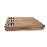 Core Bamboo Pro Chef 22 by 16-1 2-Inch Bamboo Butchers Block with Prep Bowls by Core Bamboo