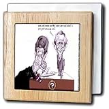 Bush Kerry Debate Memorial Cartoon - 6 Inch Tile Napkin Holder