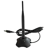 GSI High-Powered Ultra-Secure 500mW 150Mbps USB Wireless WIFI Long Range Network Adapter with Detachable External 5dBi Antenna - IEEE 802.11 b/g/n Interface - For PC/Laptop/Notebook/Computer Hot-Spot Internet Connection - For Travel and Home Use