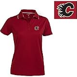 Antigua Calgary Flames Women's Impact Polo Shirt Small