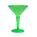 NorthWest Enterprises N81013 2-Piece Party Essentials Brights Plastic Martini Glasses Set, 8-Ounce Capacity, Neon Green (12 Packs of 10)