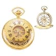 3536 Charles Hubert Classic White Dial Pocket Watch with Curb Chain and Belt Clip