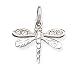 Pendant - Sterling Silver Crystal Dragonfly Charm