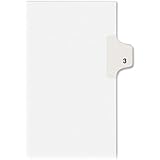 Avery Individual Legal Exhibit Dividers, Avery Style, 3, Side Tab, 8.5 x 11 inches, Pack of 25 (11913)