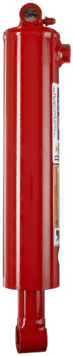 Prince PMC-5408 Double-Acting Welded Hydraulic Cylinder, Crosstube Mounting, Chrome Finish, Cast Iron, 2-1/2 Bore, 8 Stroke, 1-3/8 Rod Diameter, 3/8 Thread, 3/8 NPTF Port