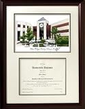 Western Michigan University Graduate Framed Lithograph w/ Diploma Opening