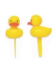 24 pc - Yellow Duck Rubber Ducky Duckie Baby Boy Girl Shower Cupcake Picks Cake Topper Decorations