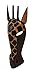 Things2Die4 Set of 2 Hand-Carved African Zebra and Giraffe Mask Wall Hangings for Safari Splendor - 12 Inches High - Easy To Hang - Great For Bedrooms and Bathrooms