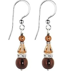 Handcrafted Austrian Bronze Pearl Captivation Earrings