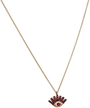 KISMET BY MILKA - Pink Sapphire Evil Eye Pendant