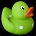 Mini Green Polka Dot Rubber Ducky