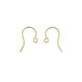22K Gold Plated French Wire Earring Hooks 16mm (25 Pairs)