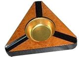 Three Cigar Wood Ashtray
