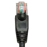 (5 PACK) 2 Feet RJ45 CAT 6E 550Mhz Molded Network Cable - Black