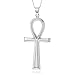Sterling Silver Egyptian Ankh Necklace