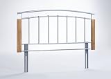 Birlea Tetras 4ft Silver Metal Headboard
