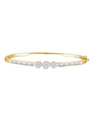 1.00CTW DIAMOND FLOWER BANGLE