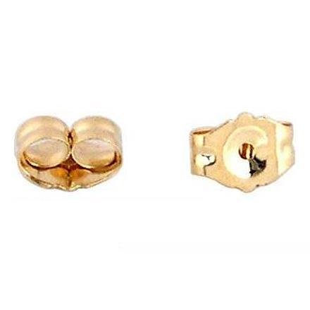 2 14K Yellow Gold Earring Backs Ear Post Nuts Deluxe