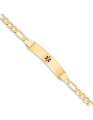 14k Yellow Gold 7in Medical Jewelry ID Bracelet. Metal Wt- 10.89g
