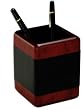 Rosewood & Leather Pencil Cup